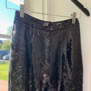 Tibi Navy Sequin Trousers